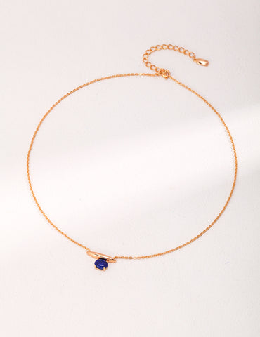 Silver Necklace with Lapis Lazuli/Malachite