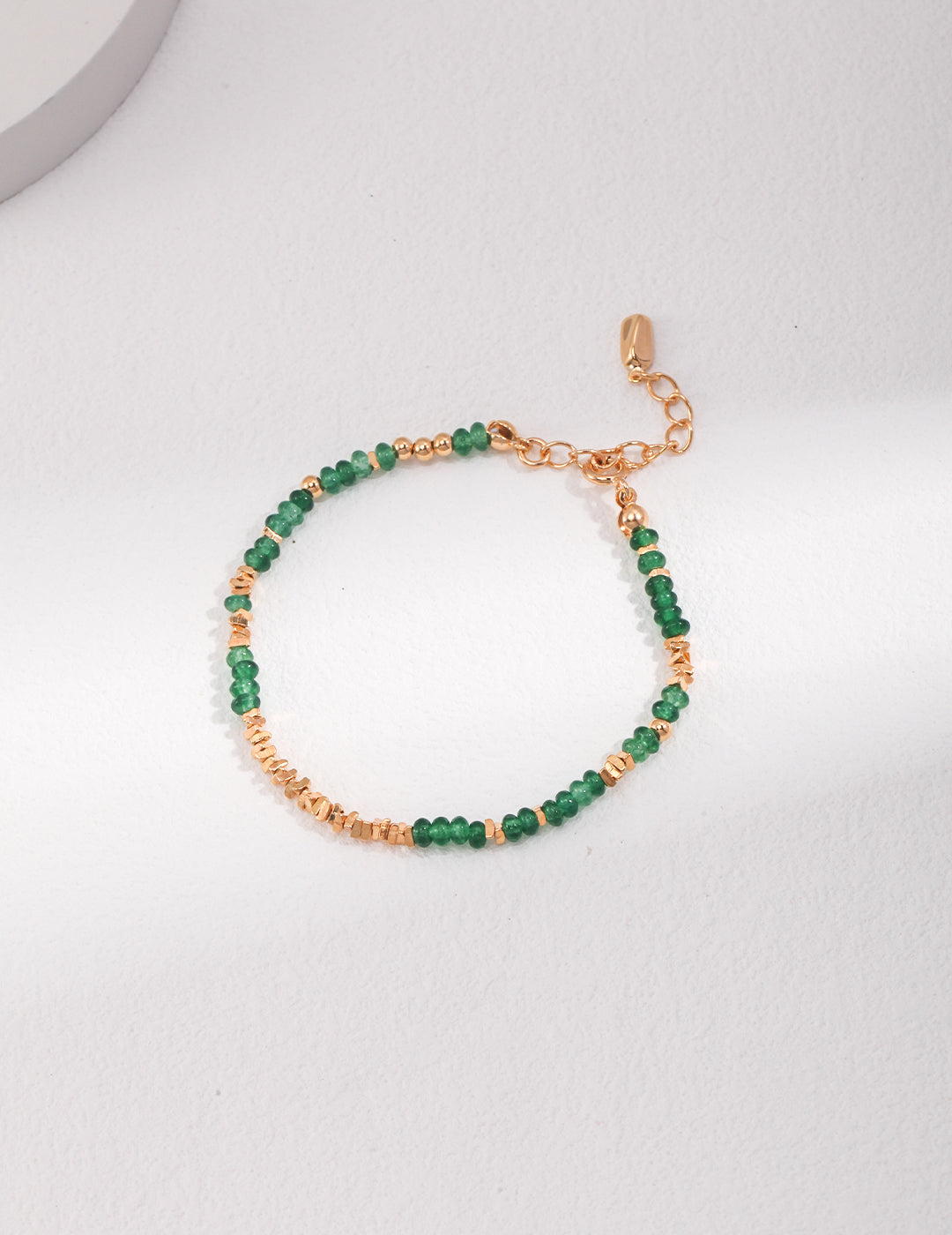 Silver Bracelet with Synthetic emerald