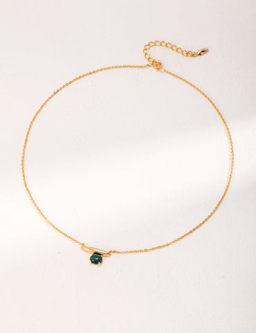 Silver Necklace with Lapis Lazuli/Malachite